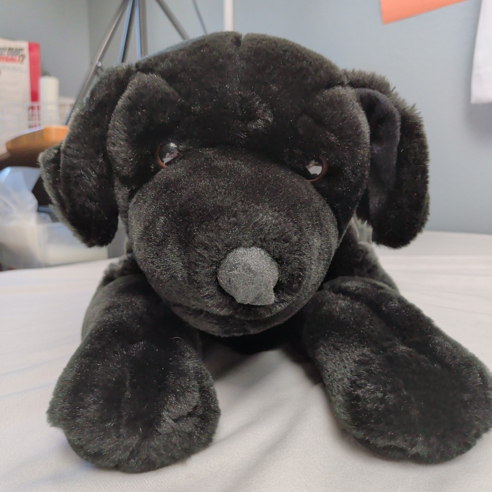 Vintage Animal Alley Black Lab Plush 28in Toys R Us 1999 Labrador Puppy Jumbo